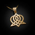 Yellow Gold Celtic Heart Pendant Necklace