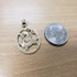 Yellow Gold Chinese Dragon Oval Medallion Pendant Necklace