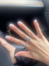 White Gold Sparkle-Cut Letter Initial Script Ring