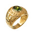 Yellow Gold US Marine Core USMC Mens Birthstone Ring