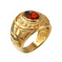 Yellow Gold US Marine Core USMC Mens Birthstone Ring