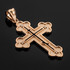 Rose gold russian diamond cross pendant