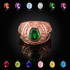 Rose Gold US Marine Core USMC Mens Birthstone Ring
