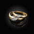 Diamond Wedding Ring Band Duo Set in Yellow Gold