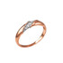 Diamond Wedding Ring Band Duo Set in Rose Gold