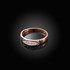 Diamond Wedding Ring Band Set in Rose Gold