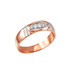 5MM Mens Diamond Wedding Band in Rose Gold
