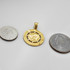 Yellow Gold Eye of Horus Good Luck Amulet Pendant Necklace
