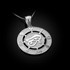 White Gold Eye of Horus Good Luck Amulet Pendant Necklace