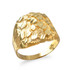 Yellow Gold Sparkle Cut Nugget Ring