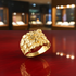 Yellow Gold Mens DC Nugget Ring