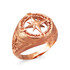 Mens Rose Gold Compass Ring