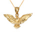 Yellow Gold Falcon Eagle DC Pendant Necklace