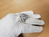 Mens Sparkle-Cut White Gold Tiger Head Ring