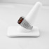 Mens Square CZ Birthstone Watchband Ring in White Gold