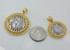 Two-Tone Yellow Gold Medusa CZ Medallion Pendant (S/L)