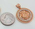 Rose Gold Medusa CZ Medallion Pendant Necklace