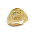Yellow Gold Genuine Birthstone Zodiac Ring