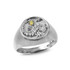 White Gold Genuine Birthstone Zodiac Ring