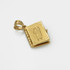 Yellow Gold Judaic Ten Commandments 3D Jewish Bible Necklace
