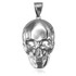 Polished White Gold Mens Skull  Pendant