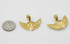 Gold Skull with Wings Deaths Head Biker Pendant