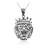 White Gold Lion King Charm Necklace