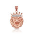 Rose Gold Lion King Charm Necklace
