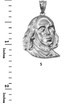 White Gold Benjamin Franklin Pendant Necklace