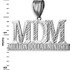 MDM Million Dollar Mindset White Gold DC Pendant
