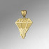 Yellow Gold Diamond Dripping DC Pendant