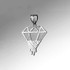 White Gold Diamond Dripping DC Pendant