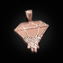 Rose Gold Diamond Dripping DC Pendant