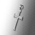 White Gold Reversible Christian Cross Pendant Necklace