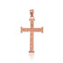 Rose Gold Reversible Christian Cross Pendant Necklace