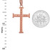 Rose Gold Reversible Christian Cross Pendant Necklace