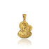 Yellow Gold Virgin Mary Baby Jesus Charm Necklace (S/L)