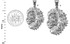 White Gold Lion Face Sparkle Cut Pendant (S/L)