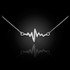 white gold heart beat pulse necklace