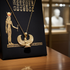Gold Egyptian Isis Winged Goddess Pendant Necklace