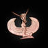 Rose Gold Egyptian Isis Winged Goddess Pendant Necklace