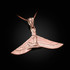 Rose Gold Isis Egyptian Winged Goddess Pendant Necklace