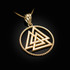 Yellow Gold Viking Valknut Pendant Necklace