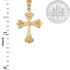 Yellow Gold Elegant Cross Pendant Necklace