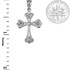 White Gold Elegant Cross Pendant Necklace