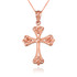 Rose Gold Elegant Cross Pendant Necklace