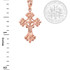 Rose Gold Fleury Cross Charm Necklace