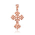 Rose Gold Fleury Cross Charm Necklace