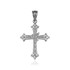White Gold Holy Spirit Dove Cross Diamond Pendant Necklace