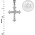 White Gold Holy Spirit Dove Cross Diamond Pendant Necklace